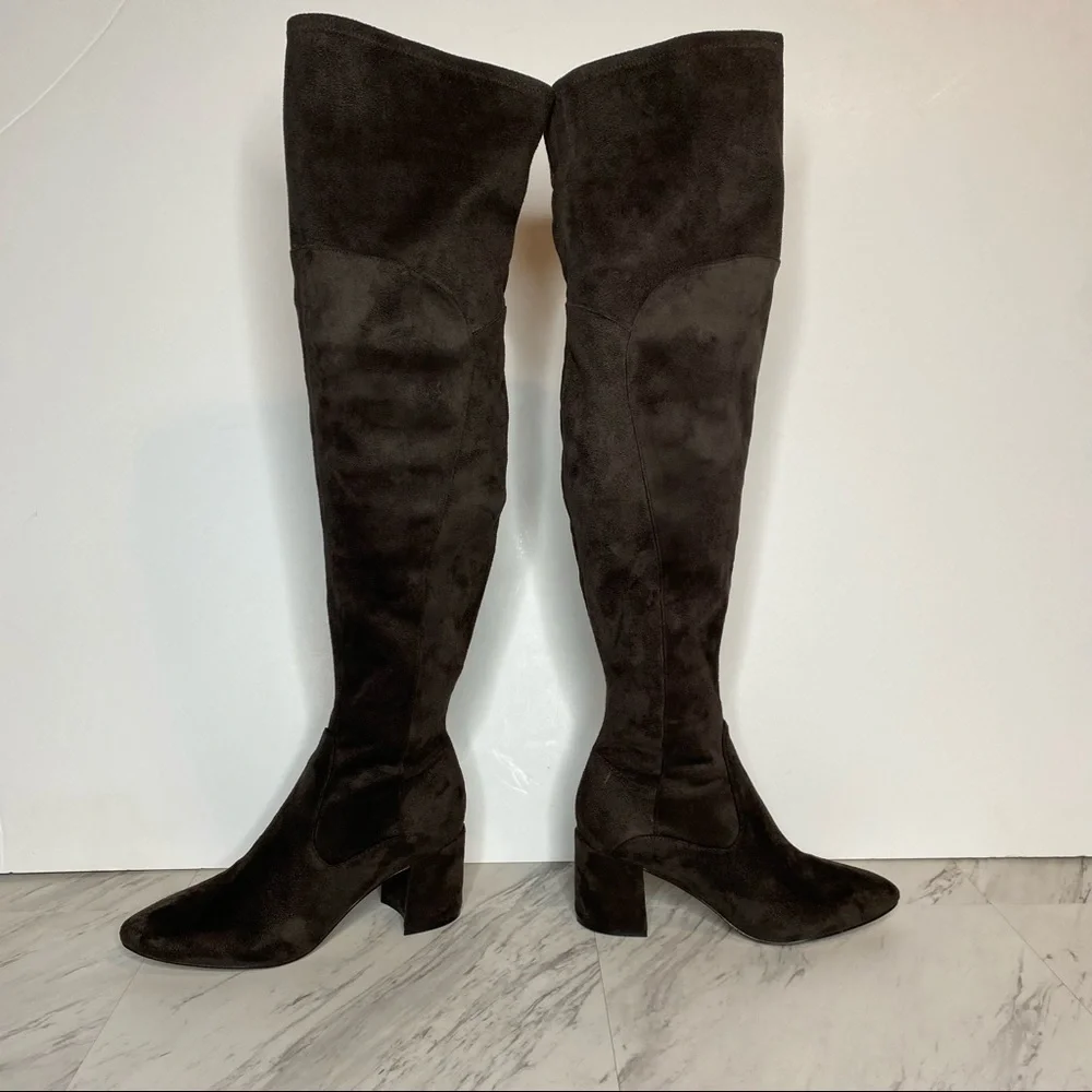 Marc Fisher Jayne Gray Over The Knee Boot 6M